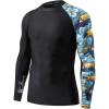 imageHUGE SPORTS Mens Rash Guard Long Sleeves UPF 50 UV Sun Protection Quick Drying Splice Compression Swim ShirtsHeytoucan
