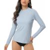 imageHUGE SPORTS Womens Rash Guard Long Sleeve Sun Protection UPF 50 Swimwear Shirts Quick Dry Swimsuit Surf TopBlue