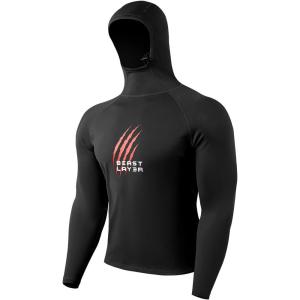 imageHUGE SPORTS Mens Long Sleeve Hoodie Shirts Thermal Athletic Hoodies for Winter SportsBlack