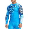 imageHUGE SPORTS Mens BJJ Rash Guard Long Sleeve Compression Rashguard for MMA Jiu Jitsu Wrestling Beast LayerKing Kong