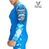 imageHUGE SPORTS Mens BJJ Rash Guard Long Sleeve Compression Rashguard for MMA Jiu Jitsu Wrestling Beast LayerKing Kong