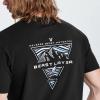 imageHUGE SPORTS Mens Logo Surf TShirt Short Sleeve Crew Neck Graphic Beach Surfing Cotton TeeBlack
