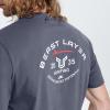 imageHUGE SPORTS Mens Logo Surf TShirt Short Sleeve Crew Neck Graphic Beach Surfing Cotton TeeGrey