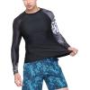 imageHUGE SPORTS Mens Swim Shirts Long Sleeve UPF 50 Rash Guard Sun Shirts UV Sun ProtectionBear