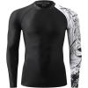 imageHUGE SPORTS Mens Swim Shirts Long Sleeve UPF 50 Rash Guard Sun Shirts UV Sun ProtectionBlack Bear