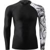 imageHUGE SPORTS Mens Swim Shirts Long Sleeve UPF 50 Rash Guard Sun Shirts UV Sun ProtectionBlack Lion