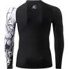 imageHUGE SPORTS Mens Swim Shirts Long Sleeve UPF 50 Rash Guard Sun Shirts UV Sun ProtectionBlack Mustang