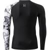 imageHUGE SPORTS Mens Swim Shirts Long Sleeve UPF 50 Rash Guard Sun Shirts UV Sun ProtectionBlack Snake