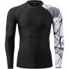 imageHUGE SPORTS Mens Swim Shirts Long Sleeve UPF 50 Rash Guard Sun Shirts UV Sun ProtectionBlack Snake