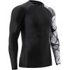 imageHUGE SPORTS Mens Swim Shirts Long Sleeve UPF 50 Rash Guard Sun Shirts UV Sun ProtectionBlack Snake