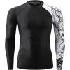 imageHUGE SPORTS Mens Swim Shirts Long Sleeve UPF 50 Rash Guard Sun Shirts UV Sun ProtectionBlack Wolf