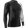 imageHUGE SPORTS Mens Swim Shirts Long Sleeve UPF 50 Rash Guard Sun Shirts UV Sun ProtectionBlack Wolf