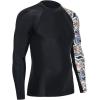 imageHUGE SPORTS Mens Swim Shirts Long Sleeve UPF 50 Rash Guard Sun Shirts UV Sun ProtectionSplit