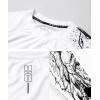 imageHUGE SPORTS Mens Swim Shirts Long Sleeve UPF 50 Rash Guard Sun Shirts UV Sun ProtectionWhite Eagle