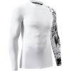 imageHUGE SPORTS Mens Swim Shirts Long Sleeve UPF 50 Rash Guard Sun Shirts UV Sun ProtectionWhite Eagle