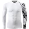 imageHUGE SPORTS Mens Swim Shirts Long Sleeve UPF 50 Rash Guard Sun Shirts UV Sun ProtectionWhite Eagle