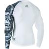 imageHUGE SPORTS Mens Swim Shirts Long Sleeve UPF 50 Rash Guard Sun Shirts UV Sun ProtectionWhite King Kong