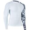 imageHUGE SPORTS Mens Swim Shirts Long Sleeve UPF 50 Rash Guard Sun Shirts UV Sun ProtectionWhite Tiger