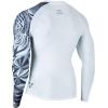imageHUGE SPORTS Mens Swim Shirts Long Sleeve UPF 50 Rash Guard Sun Shirts UV Sun ProtectionWhite Tiger