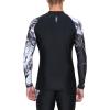 imageHUGE SPORTS Mens Swim Shirts Long Sleeve UPF 50 Rash Guard Sun Shirts UV Sun ProtectionWolf