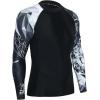 imageHUGE SPORTS Mens Swim Shirts Long Sleeve UPF 50 Rash Guard Sun Shirts UV Sun ProtectionWolf