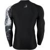 imageHUGE SPORTS Mens Swim Shirts Long Sleeve Zip Rash Guard UPF 50 Sun Protective Quick DryingShark