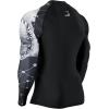 imageHUGE SPORTS Mens Swim Shirts Long Sleeve Zip Rash Guard UPF 50 Sun Protective Quick DryingShark