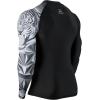 imageHUGE SPORTS Mens Swim Shirts Long Sleeve Zip Rash Guard UPF 50 Sun Protective Quick DryingTiger