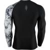 imageHUGE SPORTS Mens Swim Shirts Long Sleeve Zip Rash Guard UPF 50 Sun Protective Quick DryingWolf