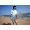 imageHUGE SPORTS Mens UPF 50 Shorts Sleeve Swim Shirts Quick Dry Rash GuardGreen