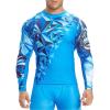 imageHUGE SPORTS Mens BJJ Rash Guard Long Sleeve Compression Rashguard for MMA Jiu Jitsu Wrestling Beast LayerKing Kong