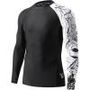 imageHUGE SPORTS Mens Swim Shirts Long Sleeve UPF 50 Rash Guard Sun Shirts UV Sun ProtectionBlack Bear