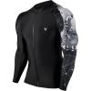 imageHUGE SPORTS Mens Swim Shirts Long Sleeve Zip Rash Guard UPF 50 Sun Protective Quick DryingShark