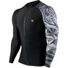 imageHUGE SPORTS Mens Swim Shirts Long Sleeve Zip Rash Guard UPF 50 Sun Protective Quick DryingTiger
