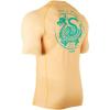 imageHUGE SPORTS Mens UPF 50 Shorts Sleeve Swim Shirts Quick Dry Rash GuardOrange