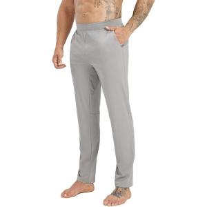 imageHUGE SPORTS Mens Athletic Yoga Pants with Pocket Casual Sport Joggers Pants for WorkoutGray