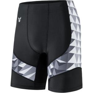 imageHUGE SPORTS Mens Rash Guard Swim Shorts Compression Swimming Jammer Cool Dry Active Swimsuit Workout Shorts Sports TightsAlligator