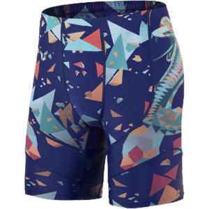 imageHUGE SPORTS Mens Rash Guard Swim Shorts Compression Swimming Jammer Cool Dry Active Swimsuit Workout Shorts Sports TightsBlue Snake