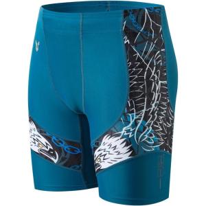 imageHUGE SPORTS Mens Rash Guard Swim Shorts Compression Swimming Jammer Cool Dry Active Swimsuit Workout Shorts Sports TightsEagle