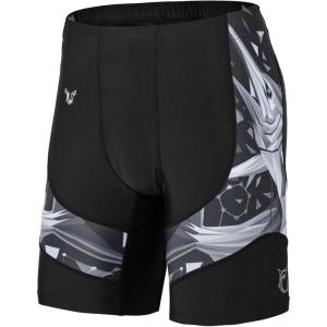 imageHUGE SPORTS Mens Rash Guard Swim Shorts Compression Swimming Jammer Cool Dry Active Swimsuit Workout Shorts Sports TightsSwordfish