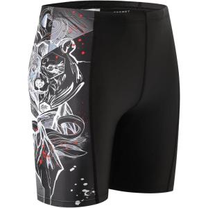 imageHUGE SPORTS Mens Swim Jammers Quick Dry Jammer Swimsuit Atheletic Racing Swim ShortsBlack Bear