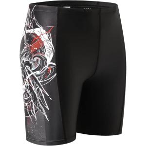 imageHUGE SPORTS Mens Swim Jammers Quick Dry Jammer Swimsuit Atheletic Racing Swim ShortsBlack Eagle