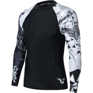 imageHUGE SPORTS Mens Swim Shirts Long Sleeve UPF 50 Rash Guard Sun Shirts UV Sun ProtectionEagle