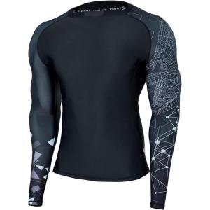 imageHUGE SPORTS Mens Swim Shirts Long Sleeve UPF 50 Rash Guard Sun Shirts UV Sun ProtectionLined Alligator