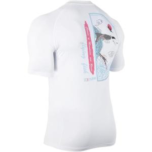 imageHUGE SPORTS Mens UPF 50 Shorts Sleeve Swim Shirts Quick Dry Rash GuardWhite