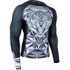 imageHUGE SPORTS Mens Long Sleeve Rash Guard Shirts MMA BJJ Swim UPF50 Baselayer Top Anti UV Quick Dry Full PrintedTiger