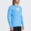imageHUGE SPORTS Mens Quick Dry UPF 50 Solid Rash Guard Shirt Long Sleeve Swim Shirts UV Protection Sun Tee Beast LayerBlue