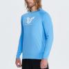 imageHUGE SPORTS Mens Quick Dry UPF 50 Solid Rash Guard Shirt Long Sleeve Swim Shirts UV Protection Sun Tee Beast LayerBlue