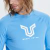 imageHUGE SPORTS Mens Quick Dry UPF 50 Solid Rash Guard Shirt Long Sleeve Swim Shirts UV Protection Sun Tee Beast LayerBlue