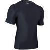 imageHUGE SPORTS Mens Rash Guard Short Sleeves UPF 50 UV Sun Protection Quick Drying Splice Compression Swim ShirtsBlack
